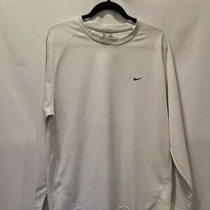 Nike Sphere Dry Pullover White Long Sleeve Crew Neck Activewear Men's Size Large